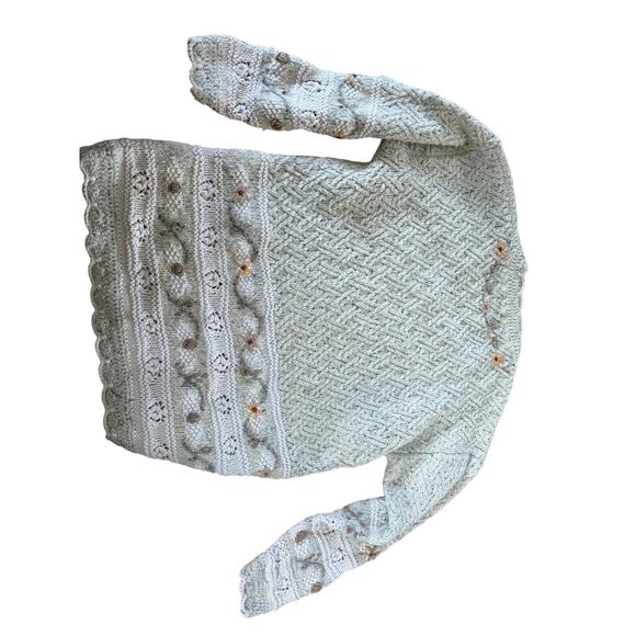 Vintage Express Tricot Hand Knitted Sweater Womens Angora Oversized Floral - Picture 6 of 6